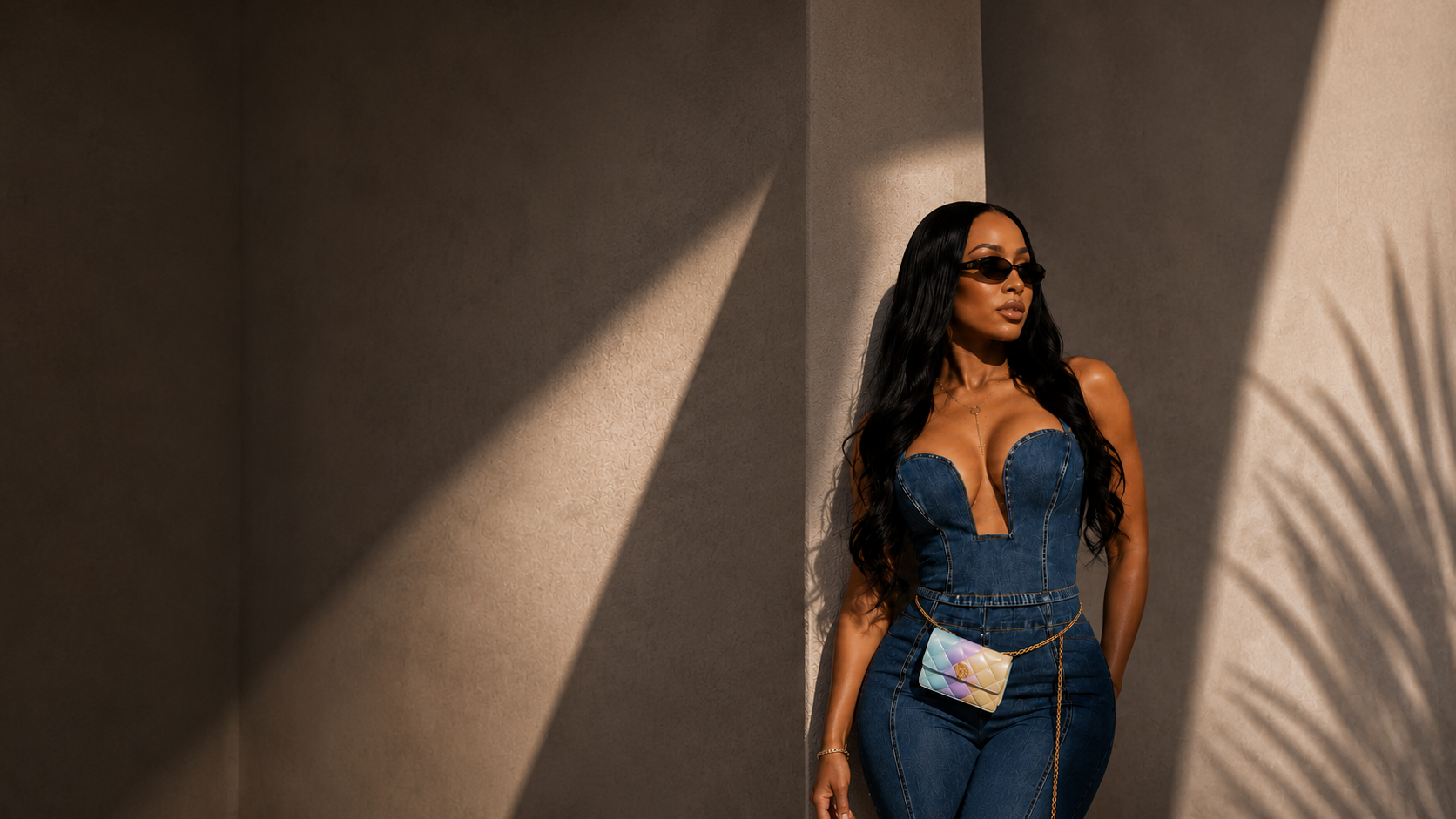 Editorial denim look